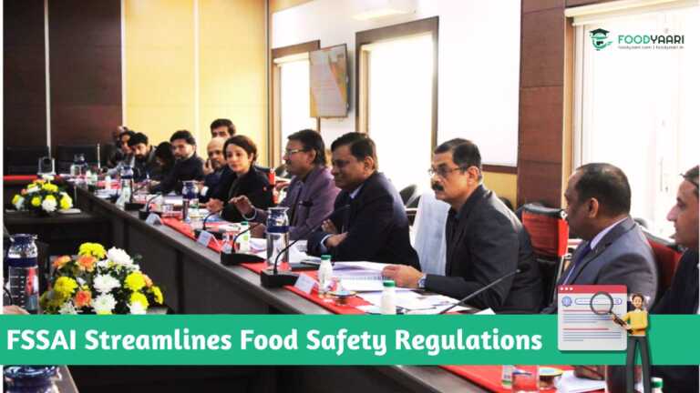 Officials at a FSSAI meeting discussing food safety regulations