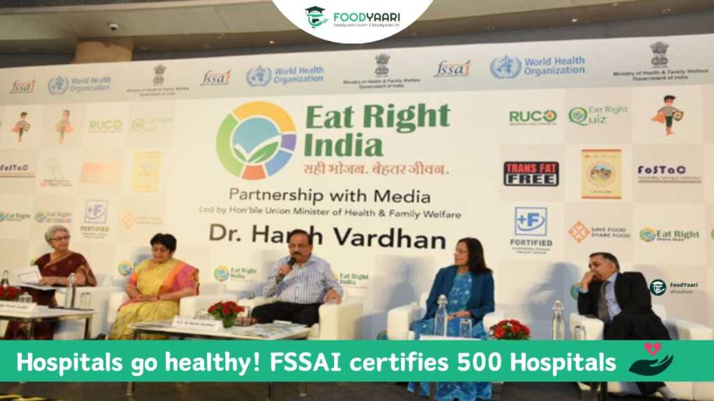A panel discussion at the “Eat Right India” event, celebrating FSSAI’s certification of 500 hospitals.